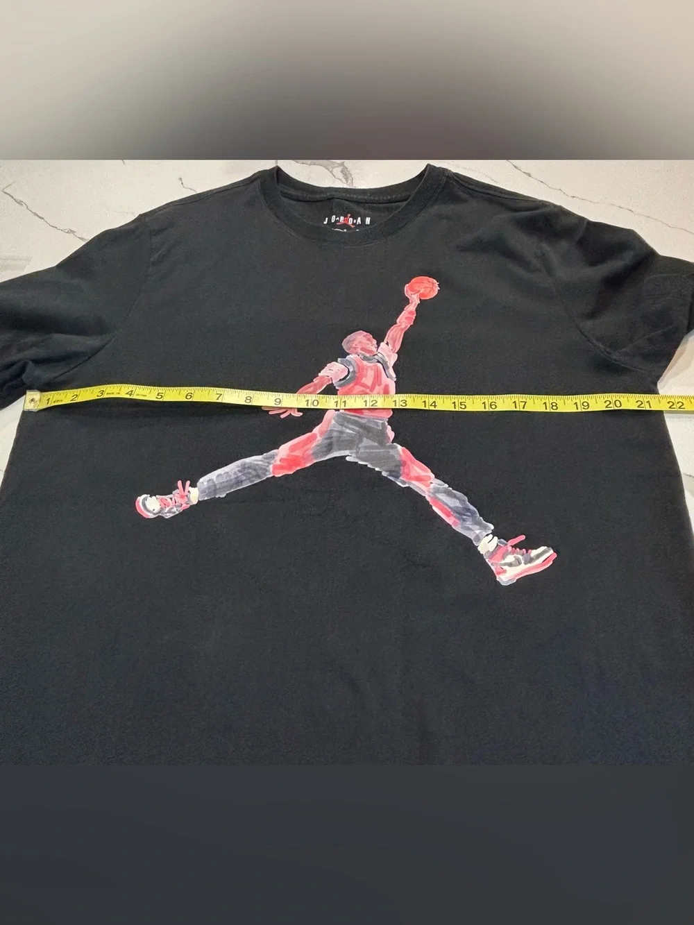 Jordan Soft Black Cotton Basketball Jumpman Graphic Tee T shirt Men’s Large